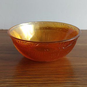 Vintage Carnival Glass Small Bowl Marigold Color